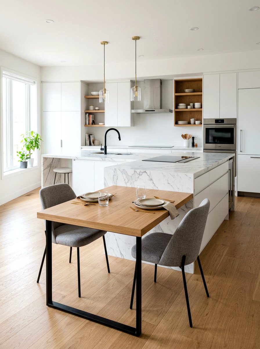 Kitchen Island Extension - 30 apartment breakfast nook ideas