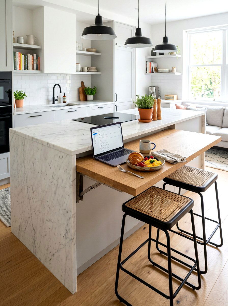 Kitchen Island Fold Down Extension - 30 fold down desk apartment ideas