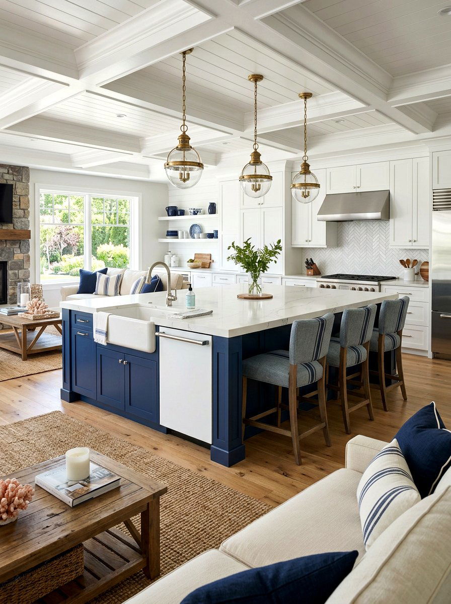 Kitchen Island Layout - 30 semi open floor plan ideas