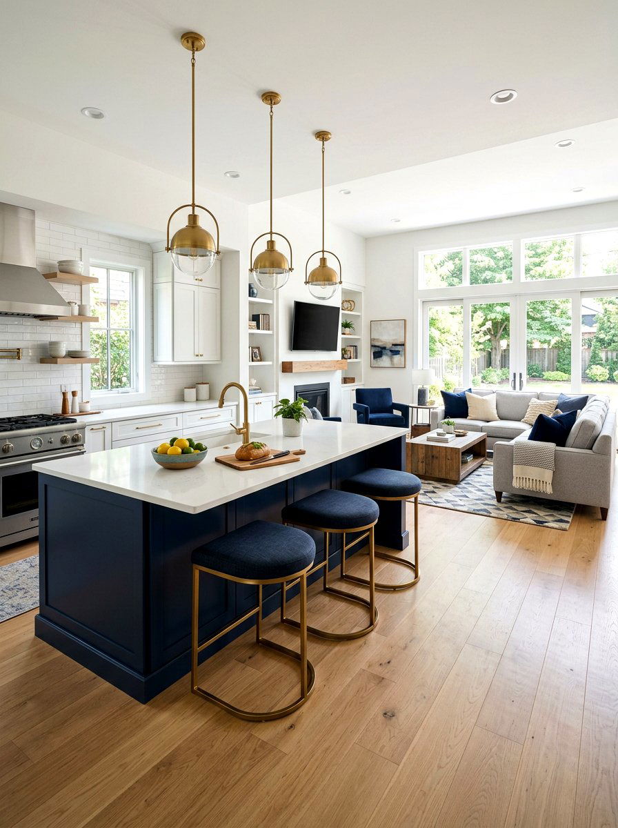 Kitchen Island Living Room Combo - 30 open floor plan ideas
