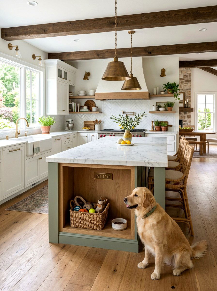 Kitchen Island Pet Toy Storage - 30 pet toy storage ideas