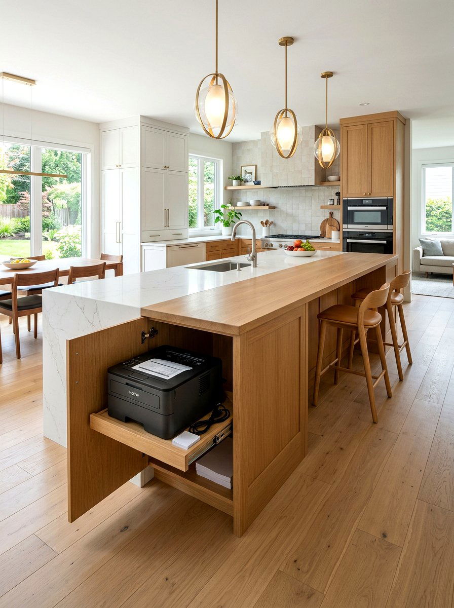 Kitchen Island Printer Cabinet - 30 hidden printer cabinet ideas