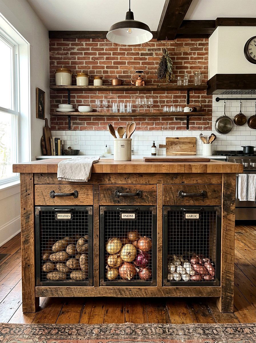Kitchen Island Produce Drawers - 30 under island storage ideas