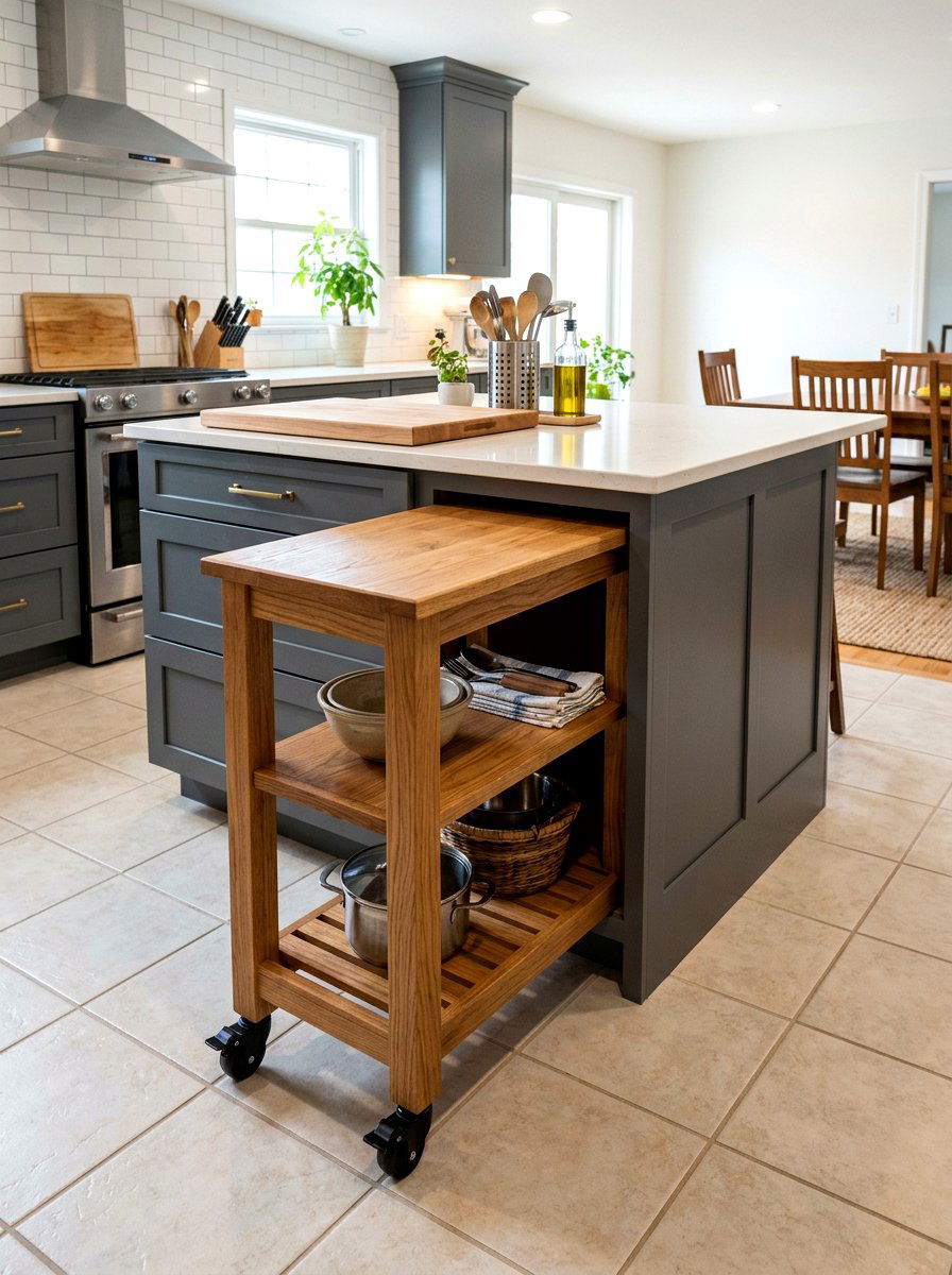 Kitchen Island Rolling Cart - 30 under island storage ideas