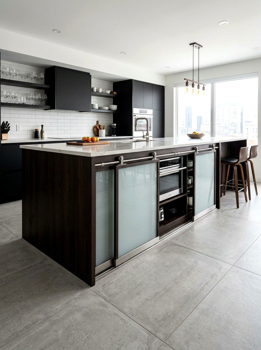 Kitchen Island Sliding Doors - 30 under island storage ideas