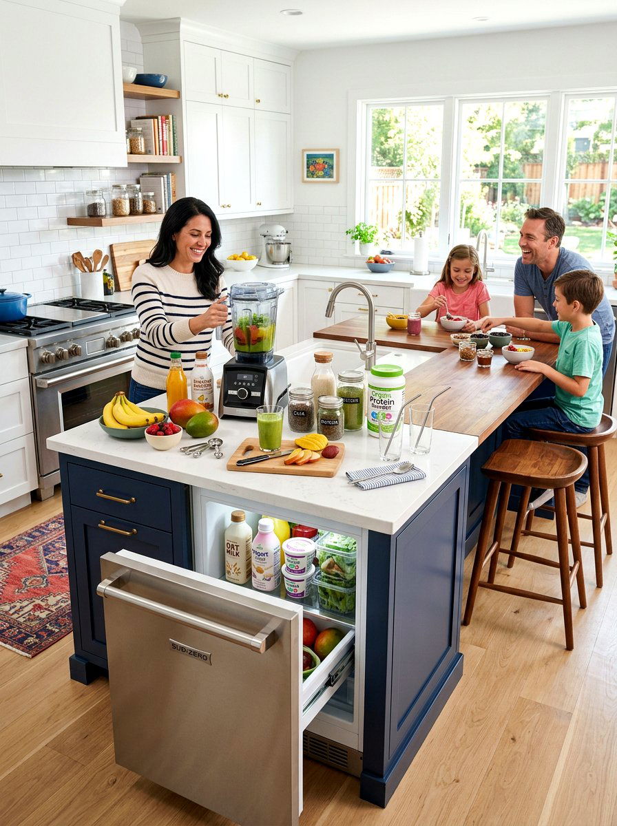 Kitchen Island Smoothie Station - 30 smoothie nook kitchen ideas