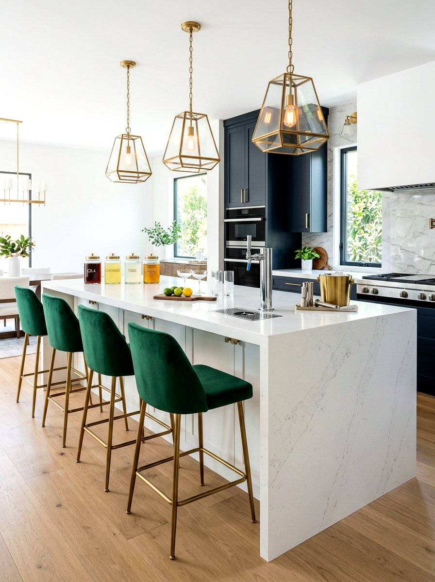 Kitchen Island Soda Bar - 30 kitchen beverage center ideas
