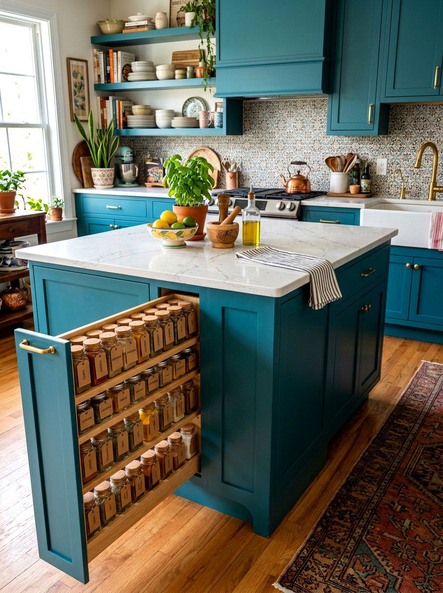 Kitchen Island Spice Rack - 30 under island storage ideas