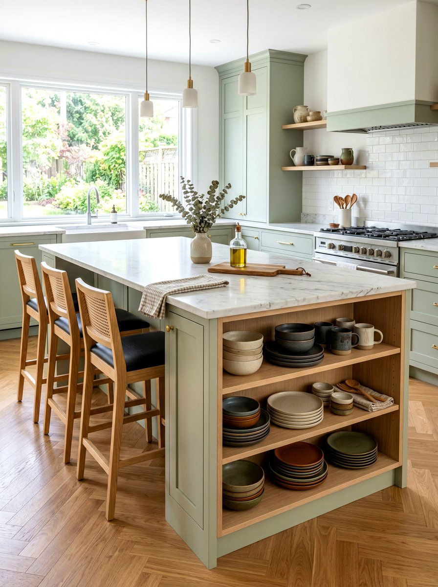 Kitchen Island Storage - 30 dish display ideas