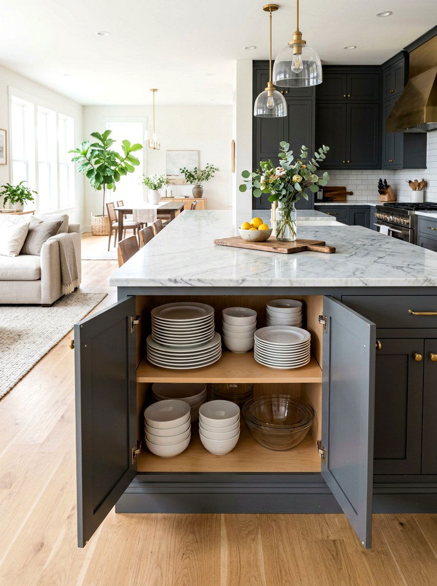 Kitchen Island Storage Cabinet - 30 concealed kitchen storage ideas