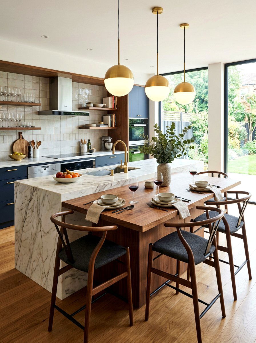 Kitchen Island Table Extension - 30 kitchen dining combo ideas