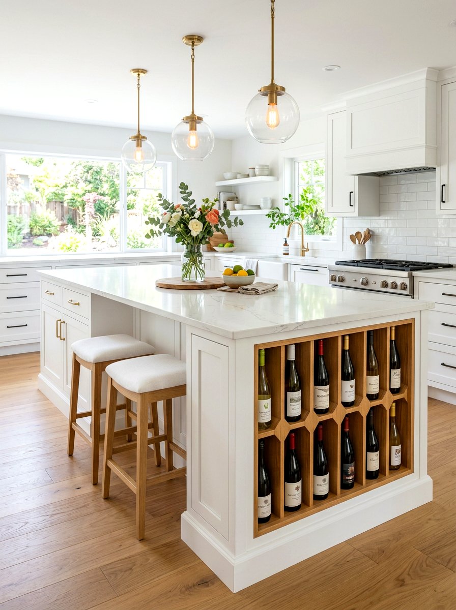 Kitchen Island Wine Rack - 30 wine storage kitchen ideas