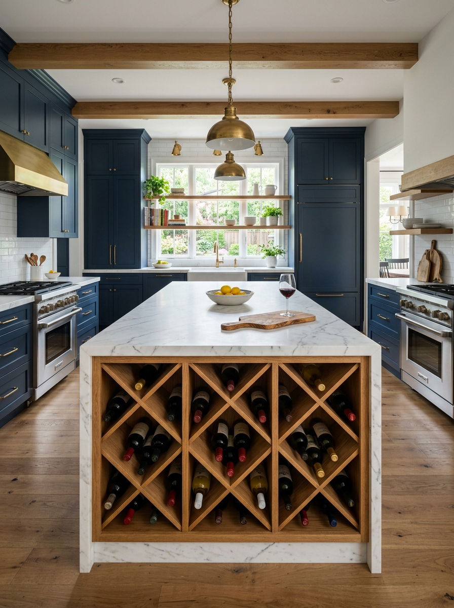 Kitchen Island Wine Rack - 30 small wine cellar ideas