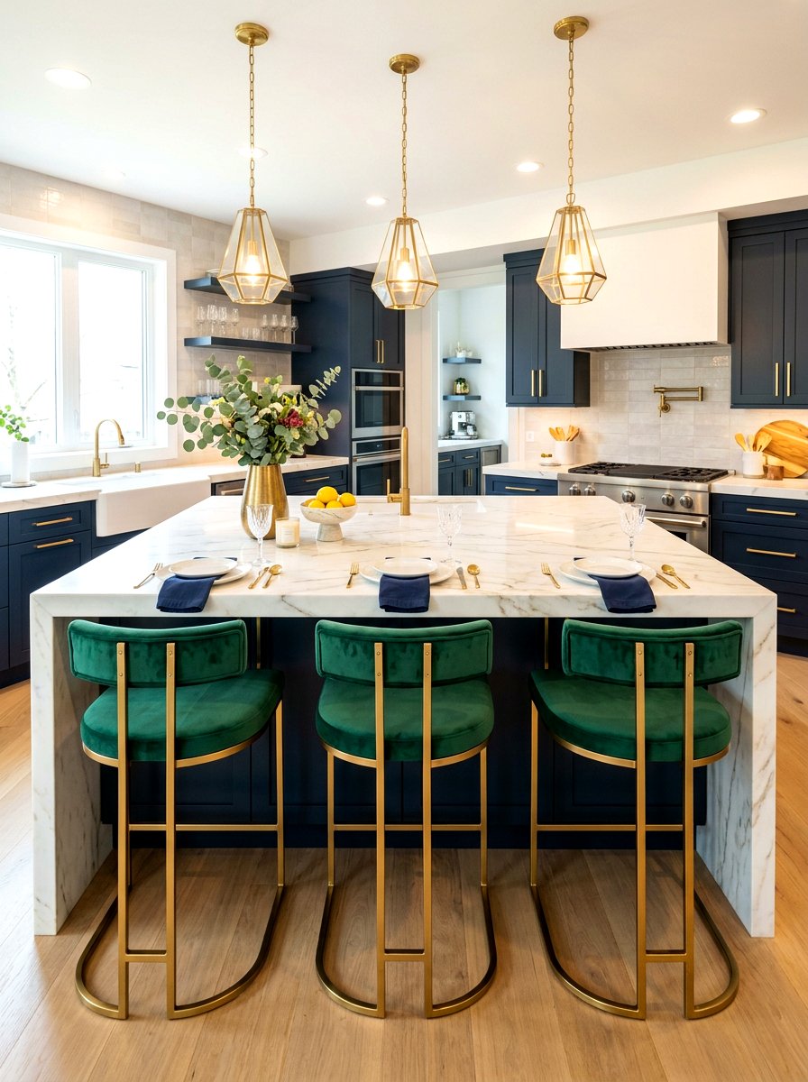 Kitchen Island With Bar Stools - 30 compact apartment dining ideas