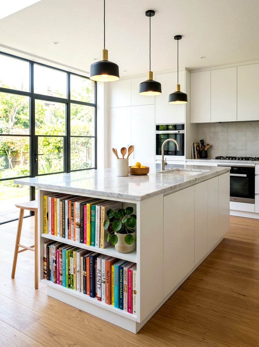 Kitchen Island With Bookshelf - 30 library kitchen ideas