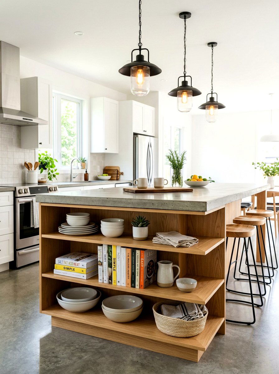 Kitchen Island With Open Shelves - 30 small island kitchen ideas