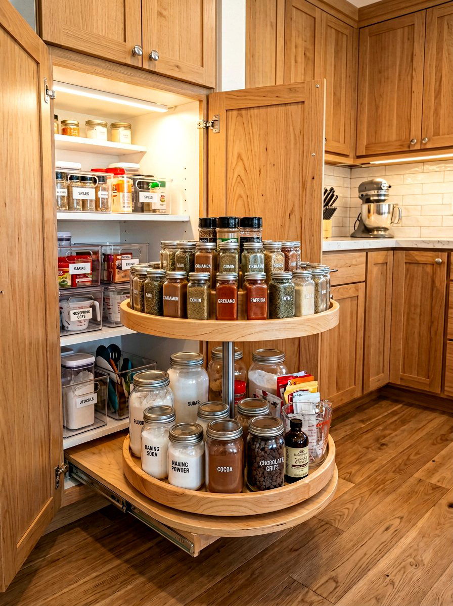 Kitchen Lazy Susan - 30 spice rack ideas