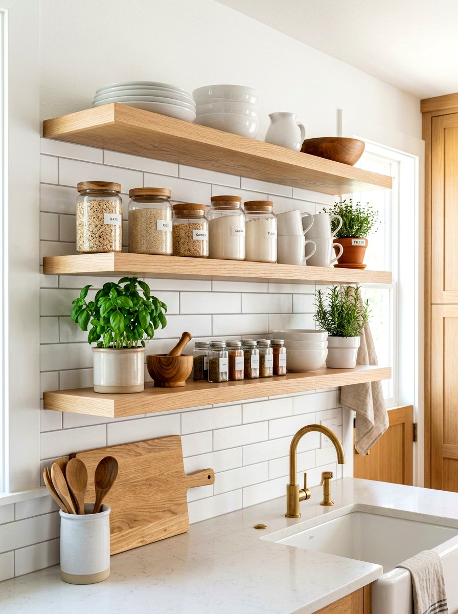 Kitchen Open Shelving - 30 spring reset home ideas