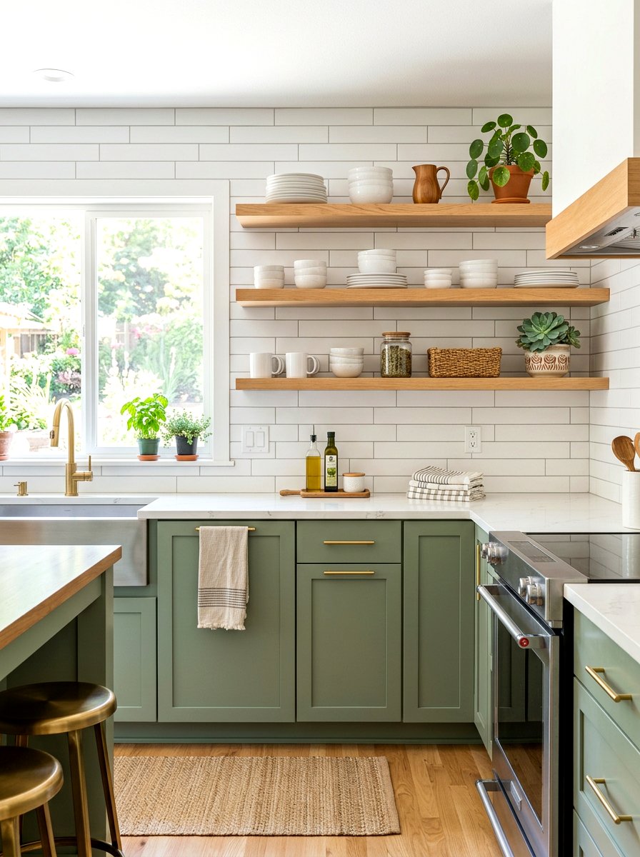 Kitchen Open Shelving - 30 cozy kitchen ideas