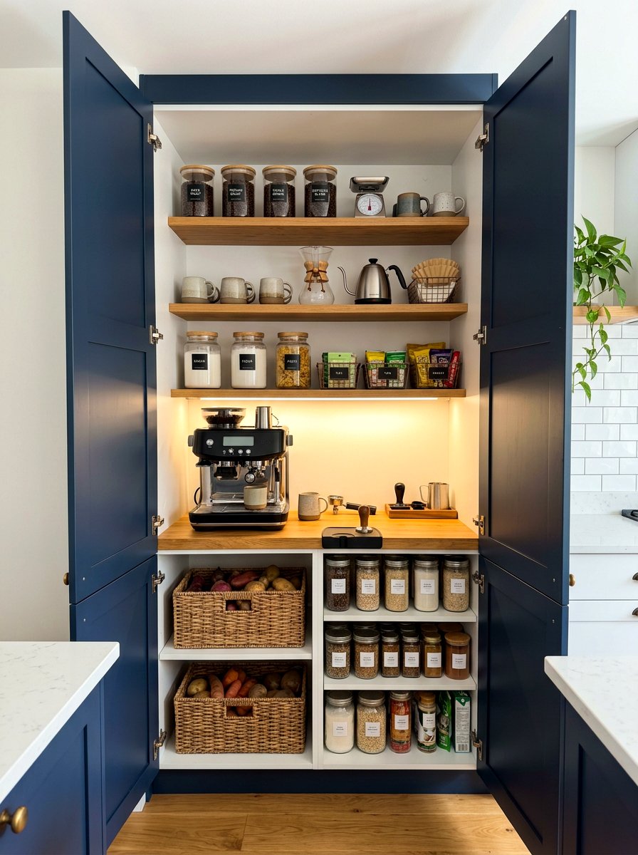 Kitchen Pantry Coffee Station - 30 coffee station shelf styling ideas