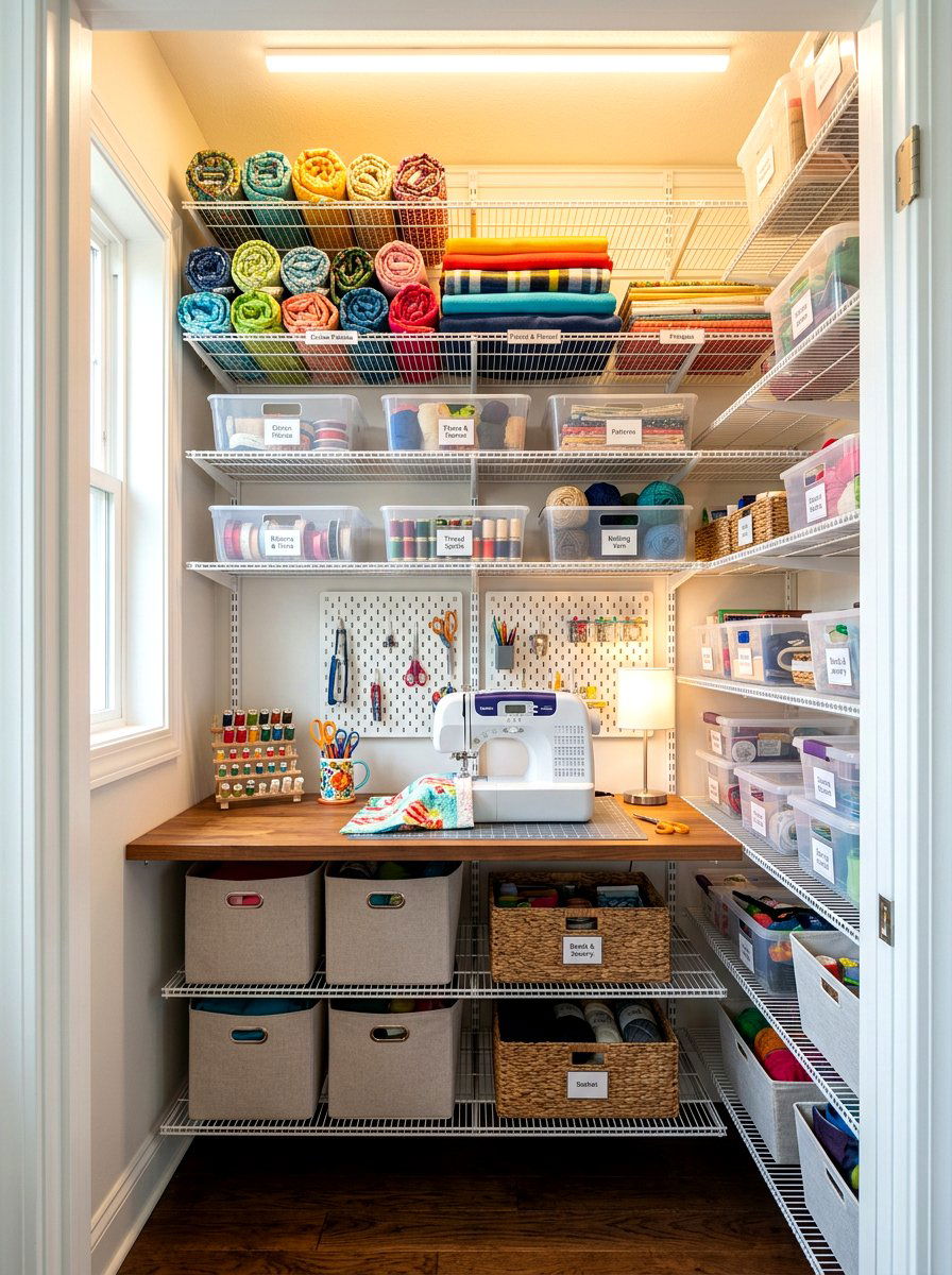 Kitchen Pantry Craft Conversion - 30 crafting nook ideas