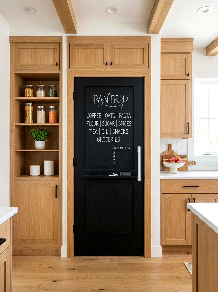 Kitchen Pantry Door - 30 chalkboard wall ideas