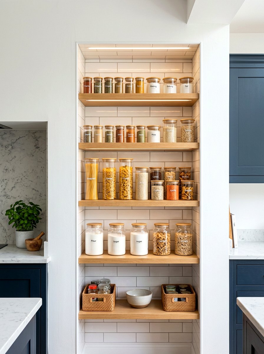 Kitchen Pantry Inset - 30 recessed shelf ideas