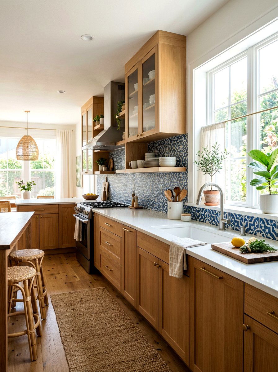 Kitchen Patterned Tile - 30 cozy kitchen ideas