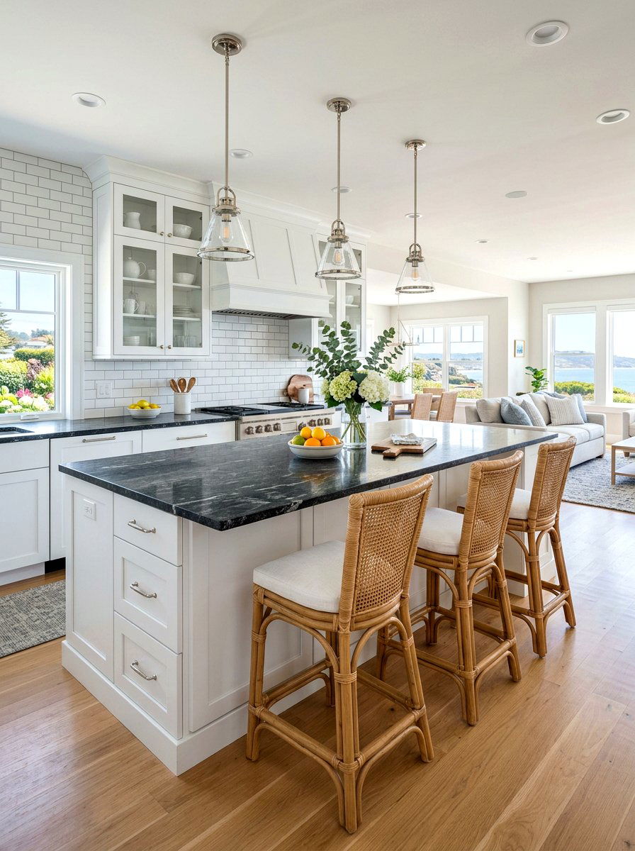 Kitchen Peninsula With Stools - 30 eat in kitchen ideas