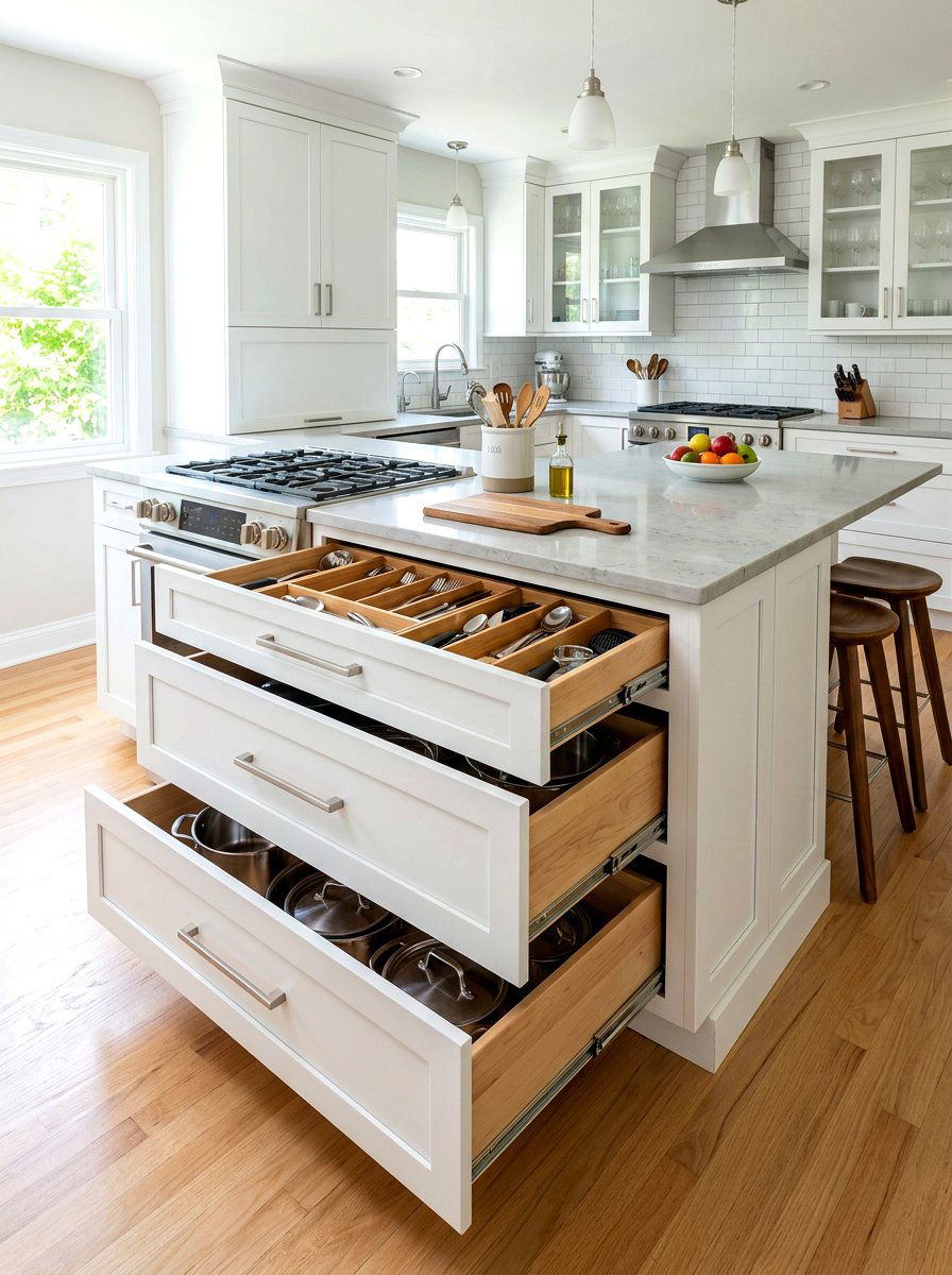 Kitchen Peninsula With Storage Drawers - 30 kitchen peninsula ideas