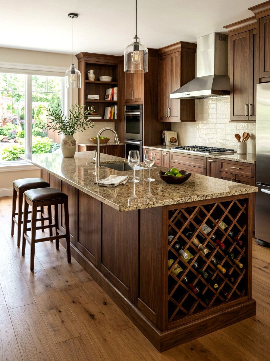 Kitchen Peninsula With Wine Rack - 30 kitchen peninsula ideas