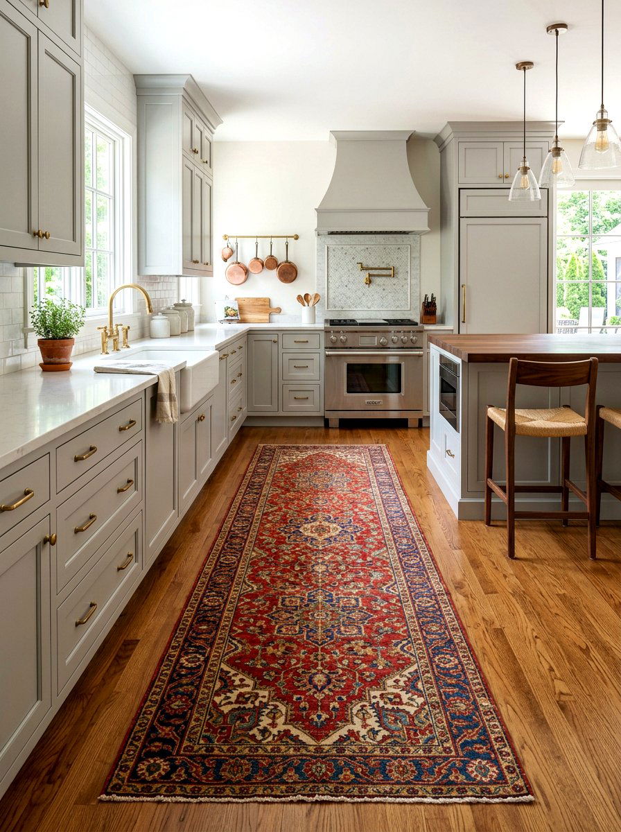 Kitchen Rug Runner - 30 cozy kitchen ideas