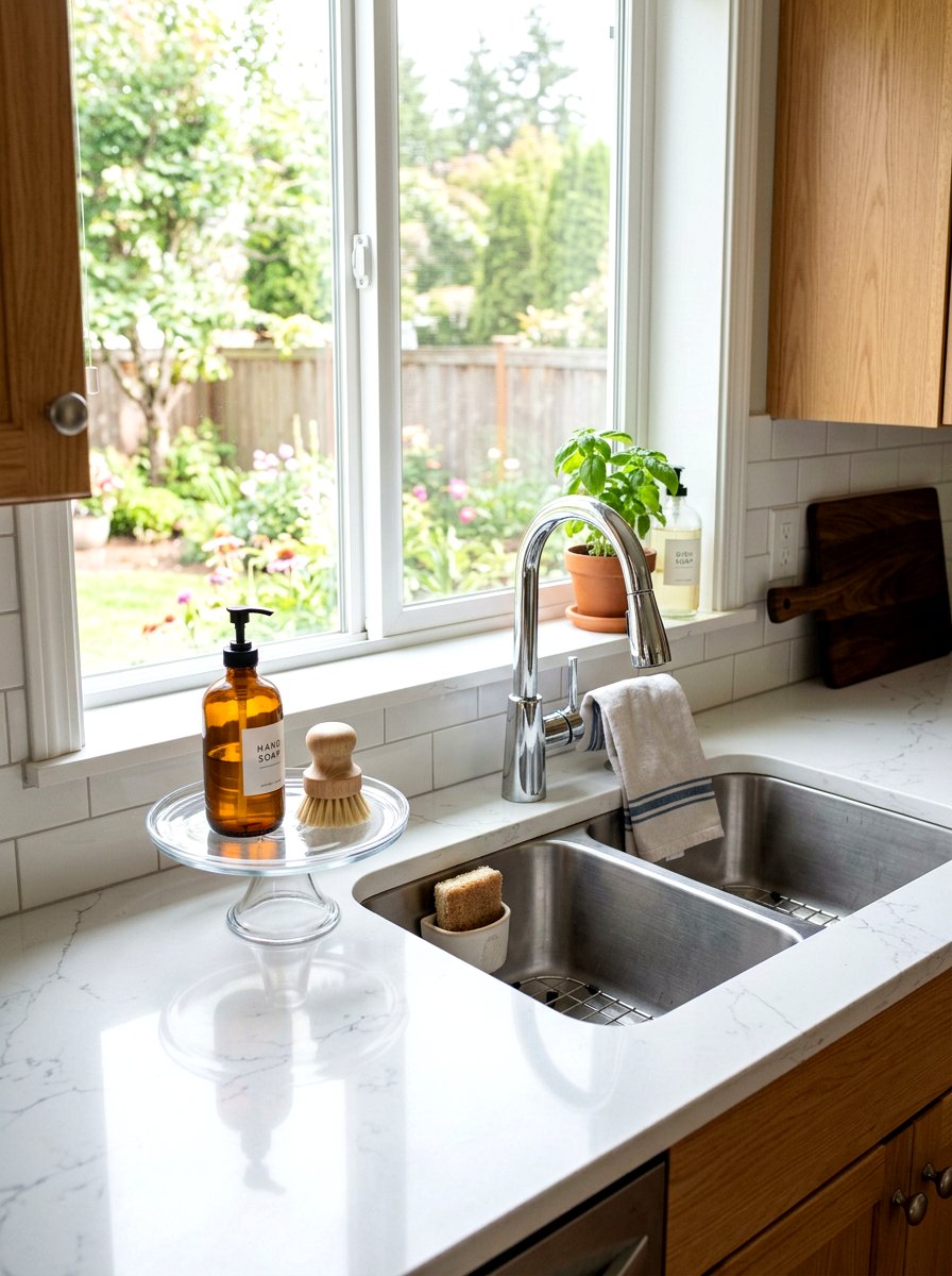 Kitchen Sink Soap Stand - 30 cake stand kitchen styling ideas