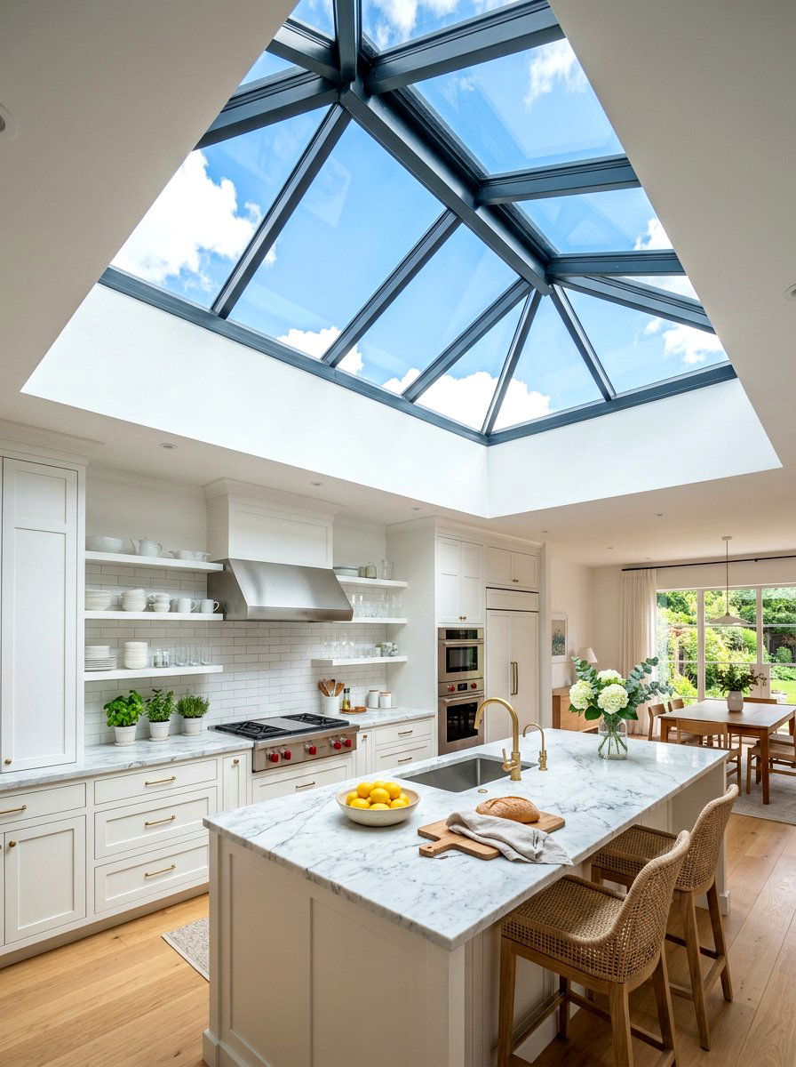 Kitchen Skylight Window - 30 eco friendly kitchen ideas