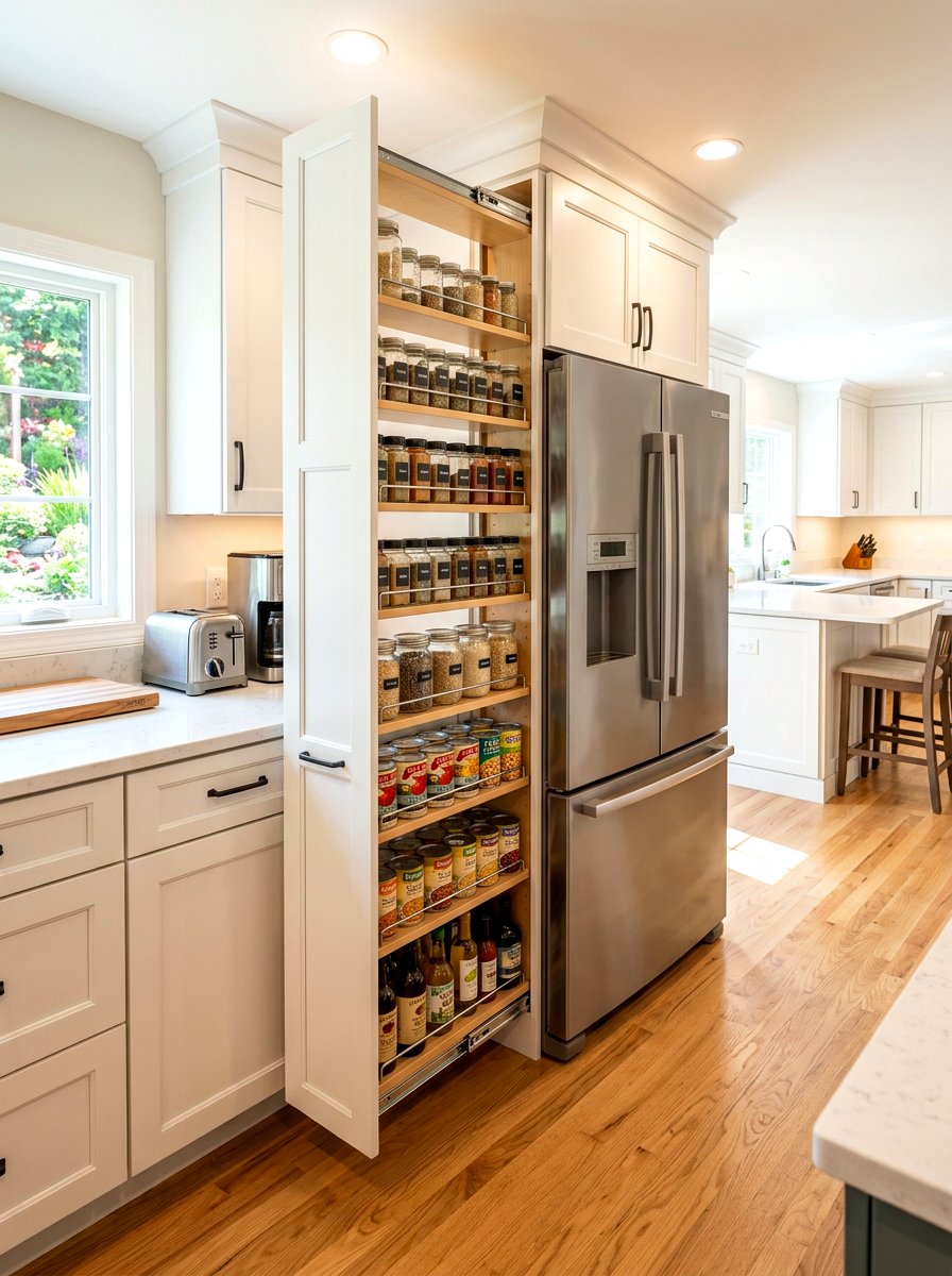 Kitchen Slide Out Pantry Cabinet - 30 slim storage cabinet ideas