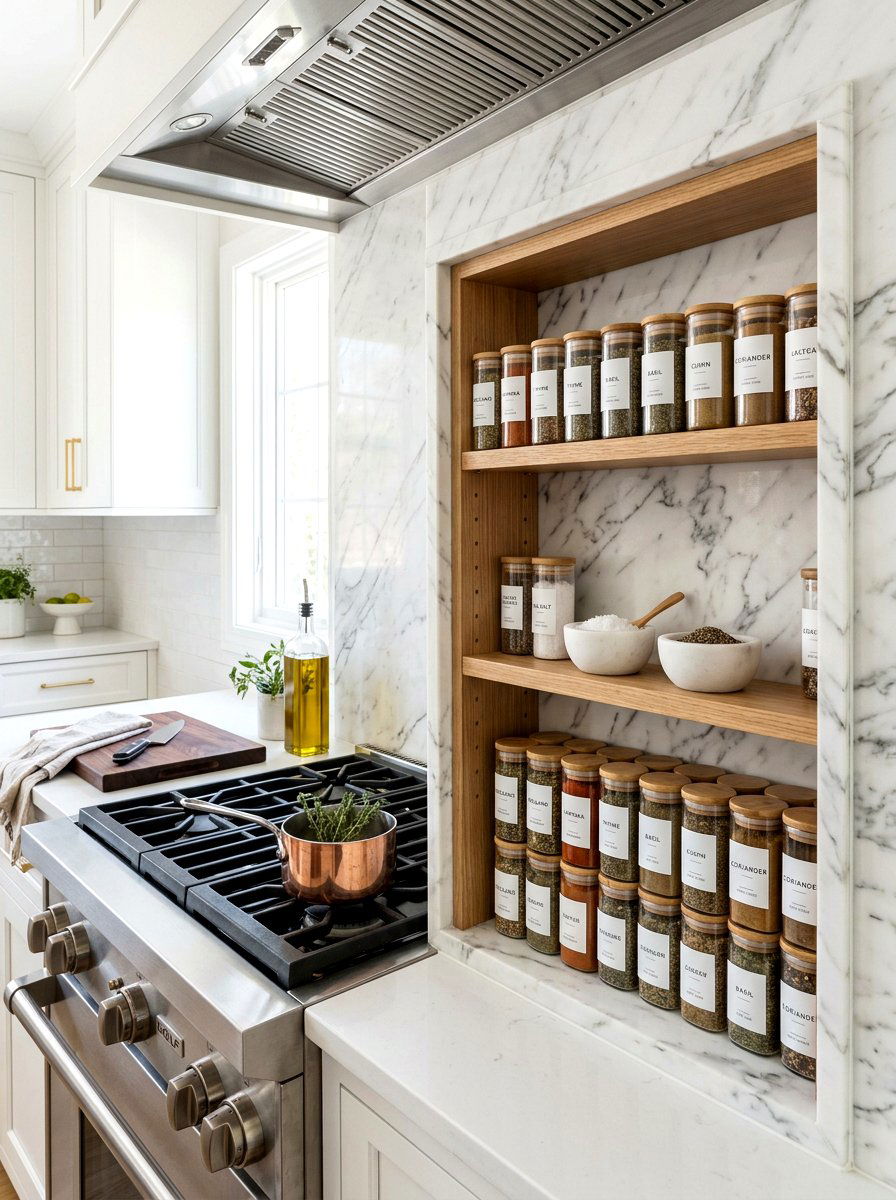 Kitchen Spice Niche - 30 niche shelf styling ideas