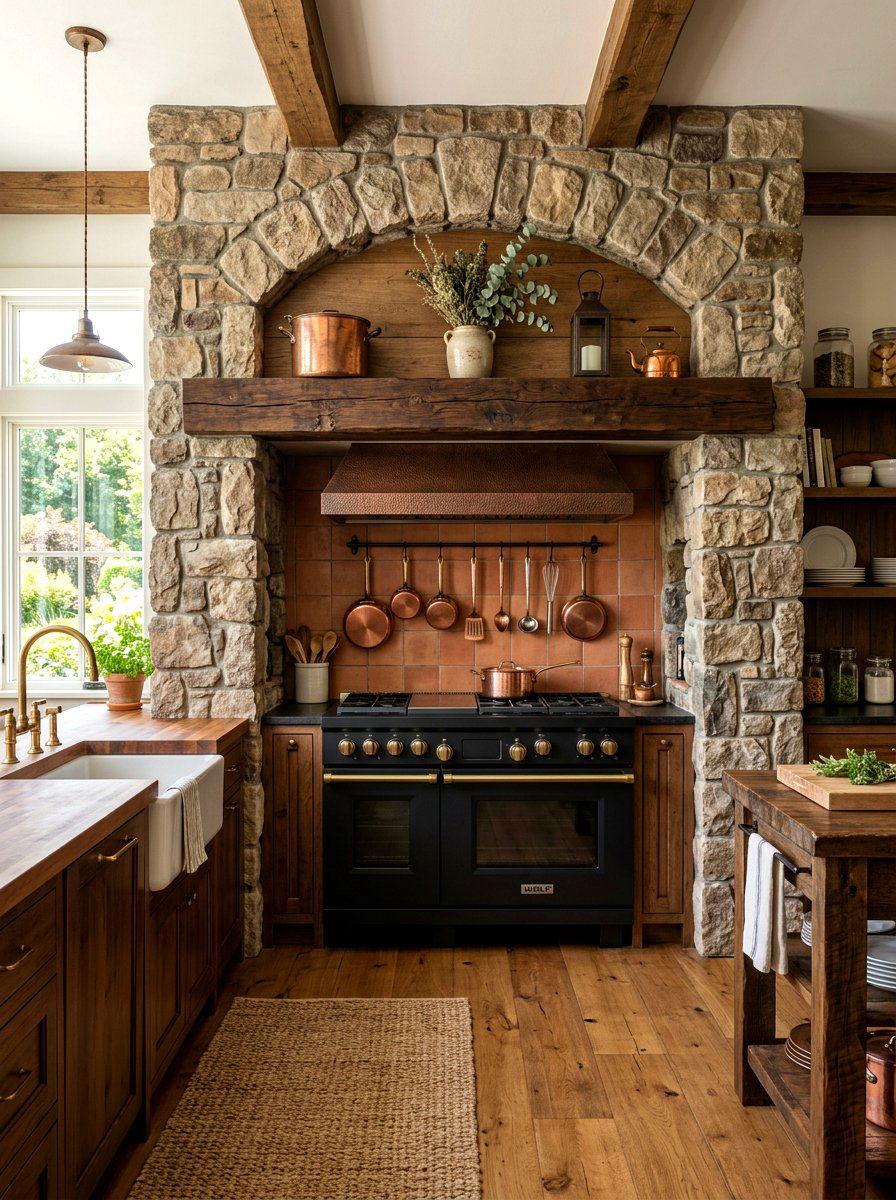 Kitchen Stove Hearth - 30 cozy kitchen ideas