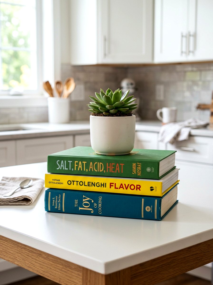 Kitchen Table Cookbook Stack - 30 kitchen table decor ideas