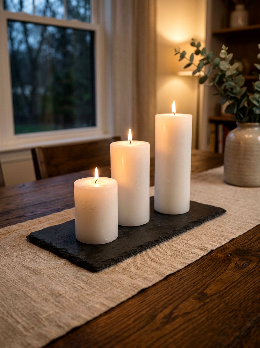 Kitchen Table Pillar Candles - 30 kitchen table decor ideas