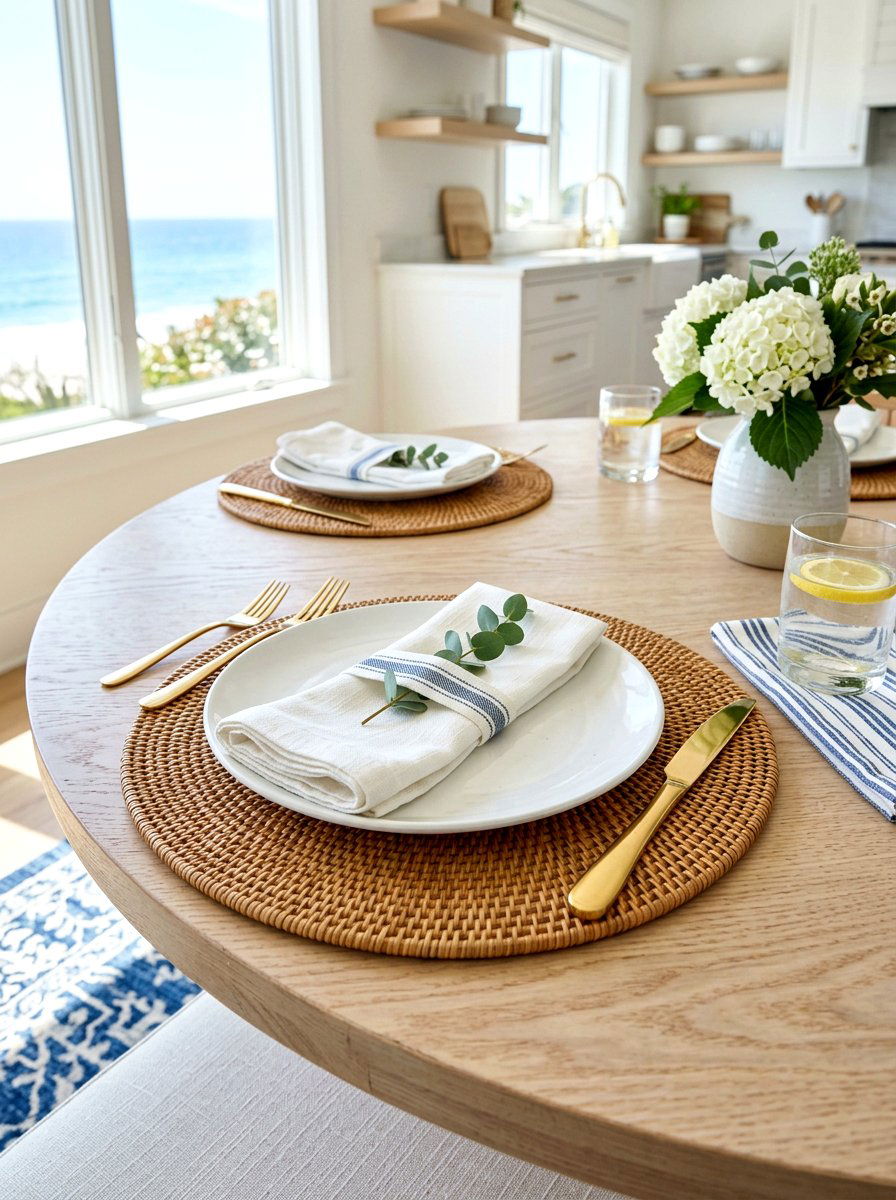 Kitchen Table Rattan Placemats - 30 kitchen table decor ideas