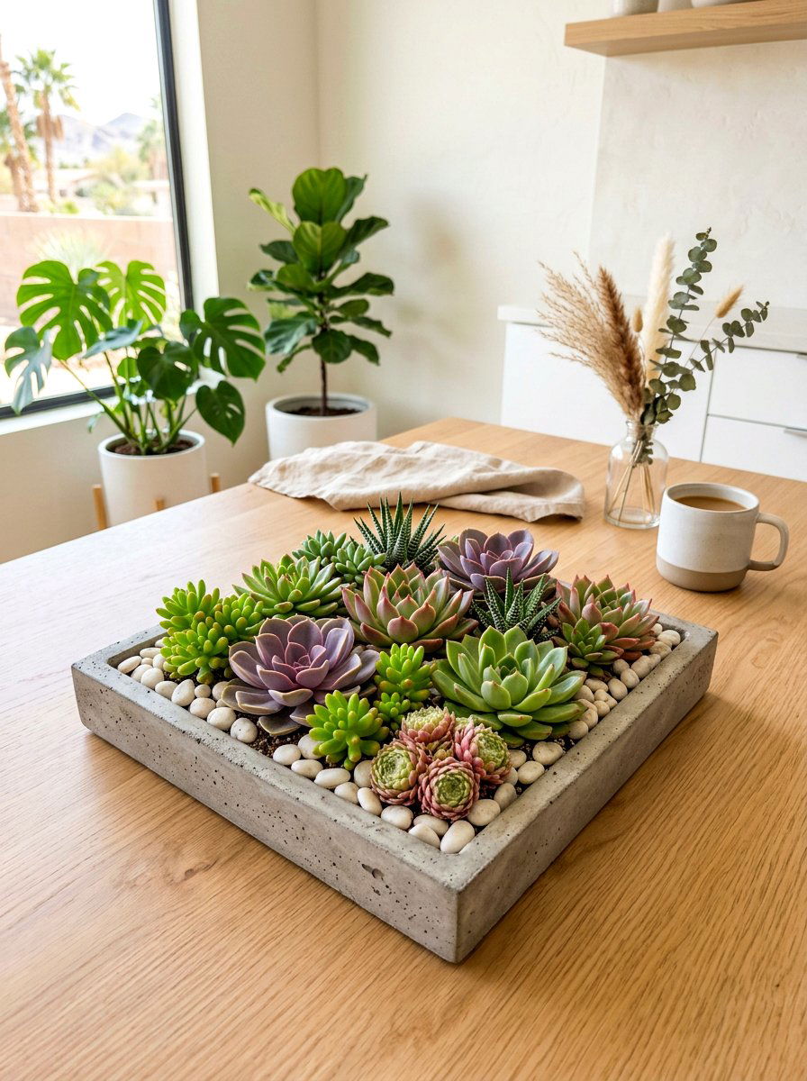 Kitchen Table Succulent Tray - 30 kitchen table decor ideas