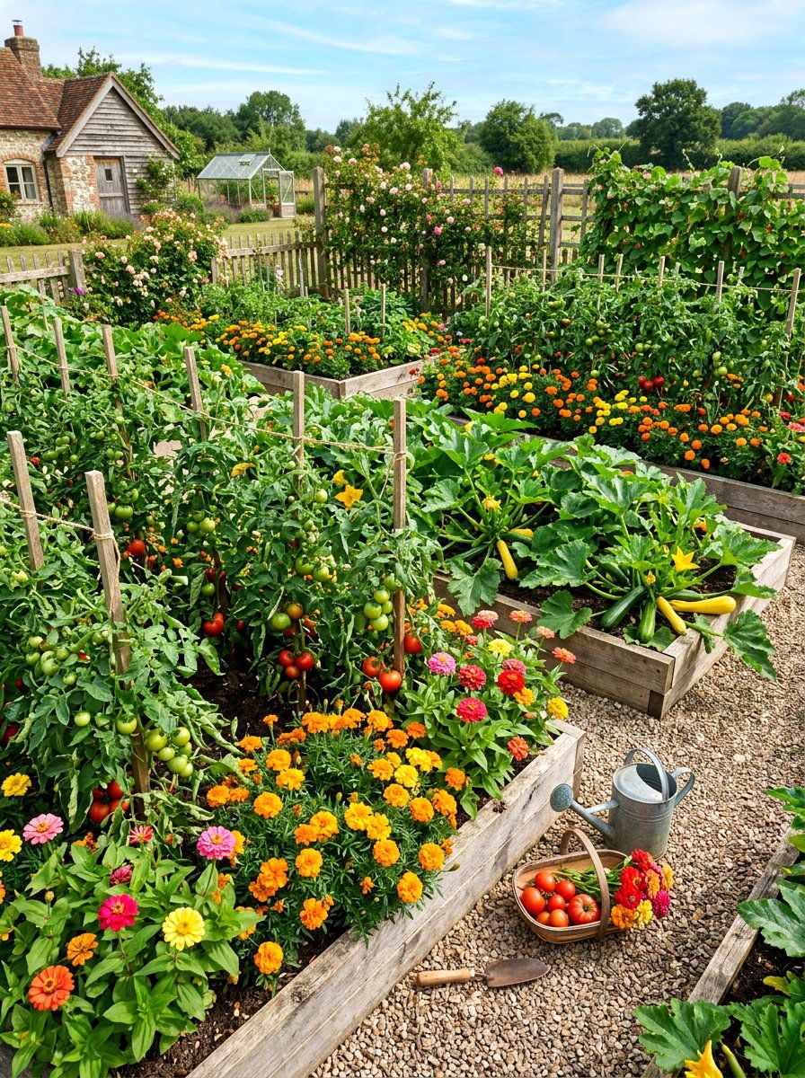Kitchen Vegetable Garden - 30 bee friendly garden ideas
