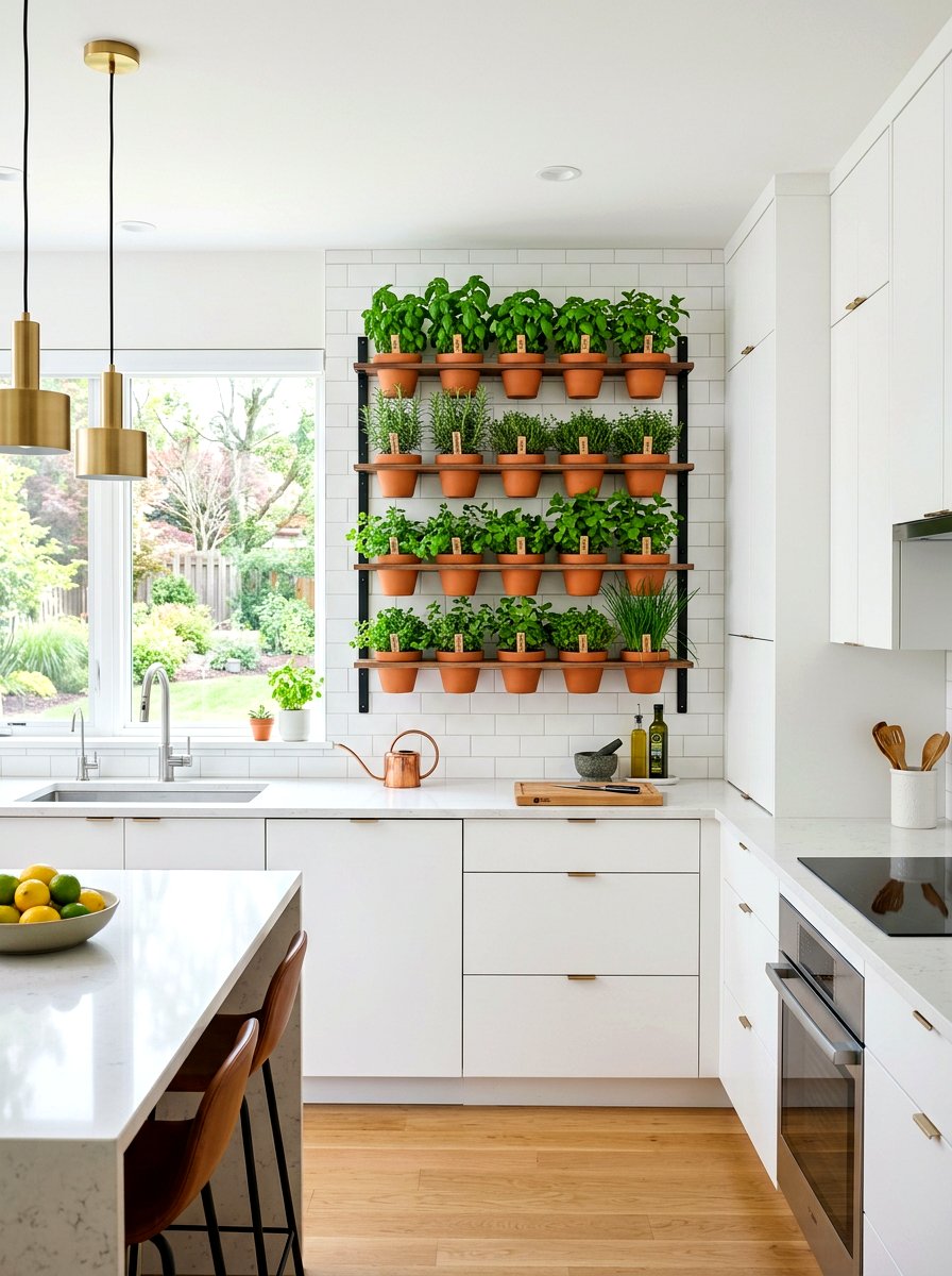 Kitchen Vertical Rack - 30 apartment plant shelf ideas