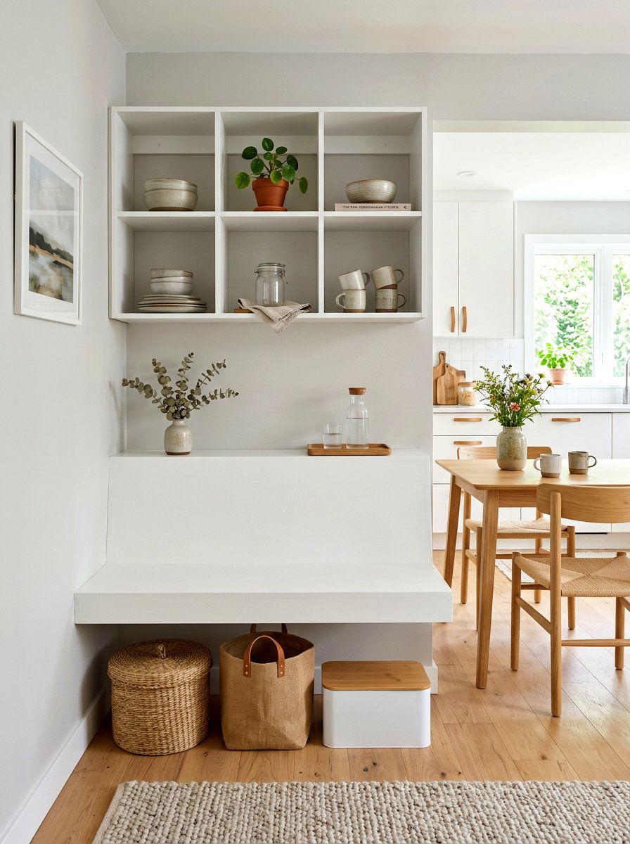 Kitchen Wall Bench Open Cubby - 30 kitchen banquette storage ideas