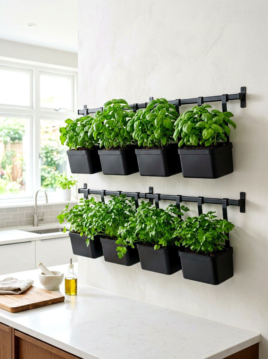 Kitchen Wall Herb Garden - 30 vertical herb garden ideas