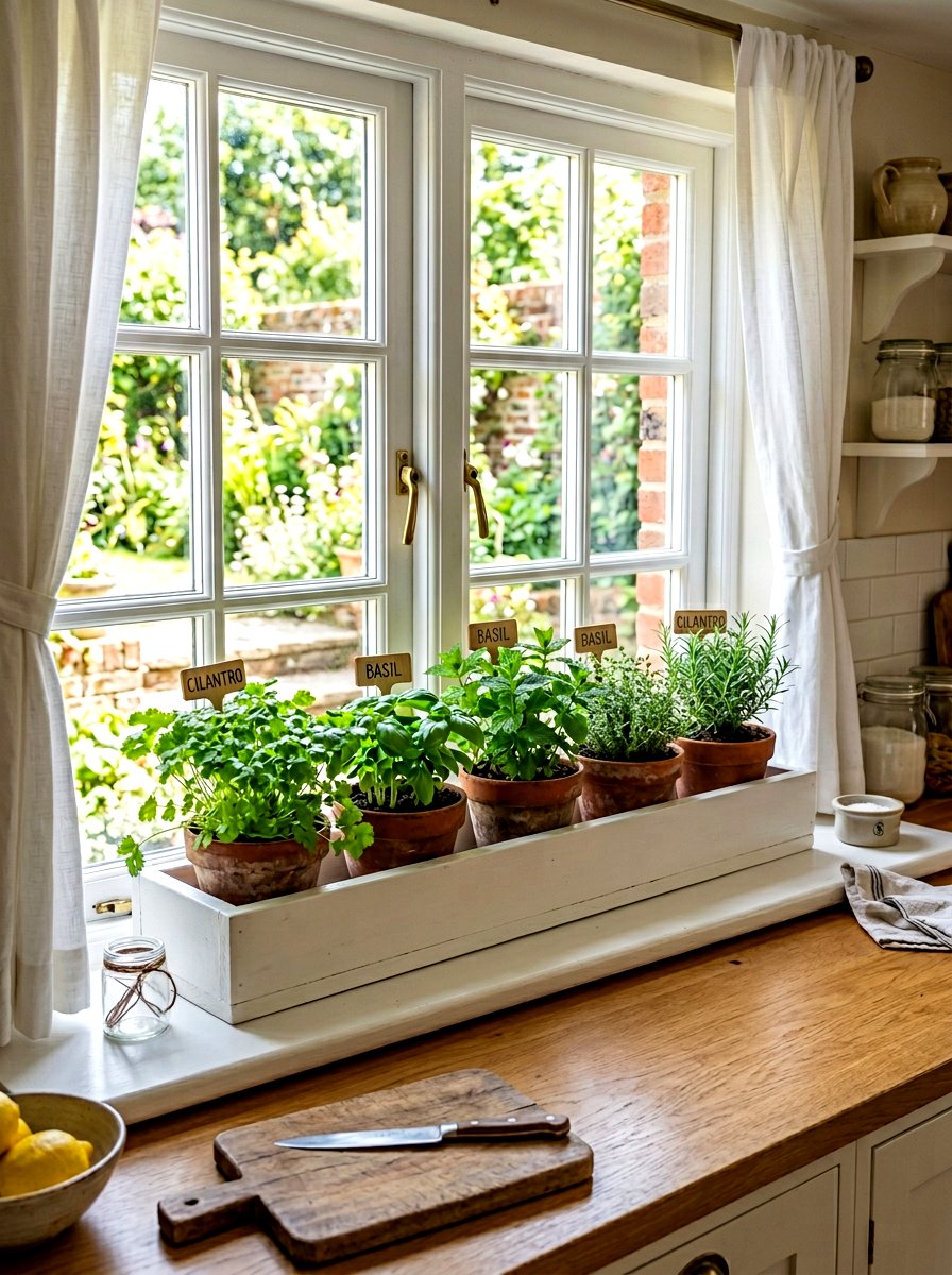 Kitchen Window Box - 30 herb garden layout ideas