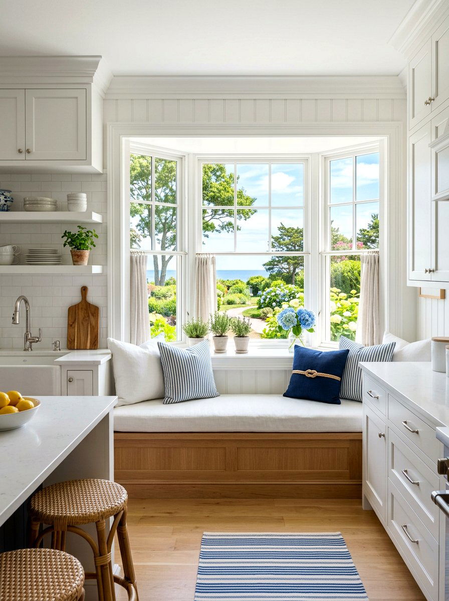 Kitchen Window Seat - 30 cozy kitchen ideas