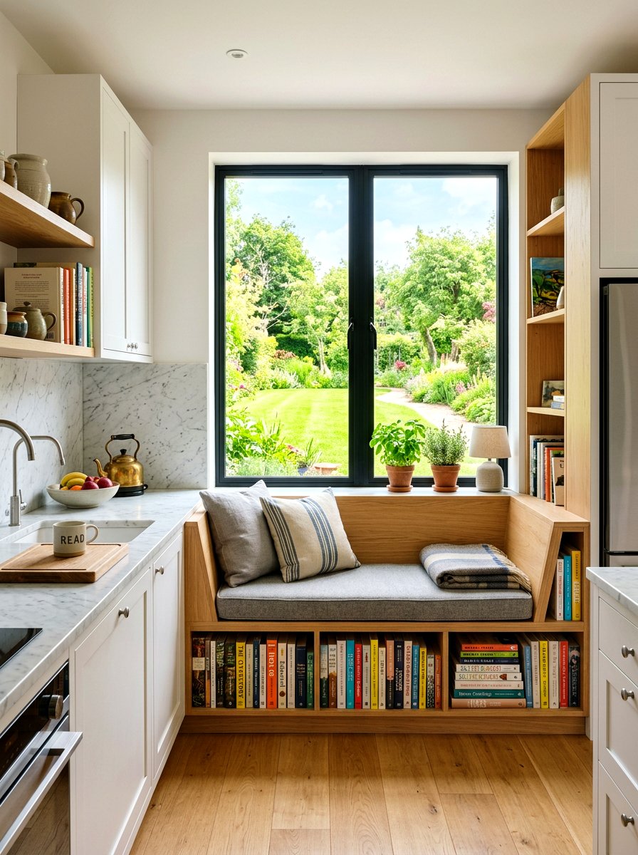 Kitchen Window Seat With Books - 30 library kitchen ideas