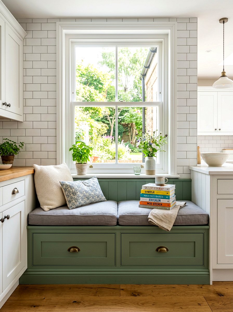 Kitchen Window Storage Bench - 30 cozy kitchen window seat ideas