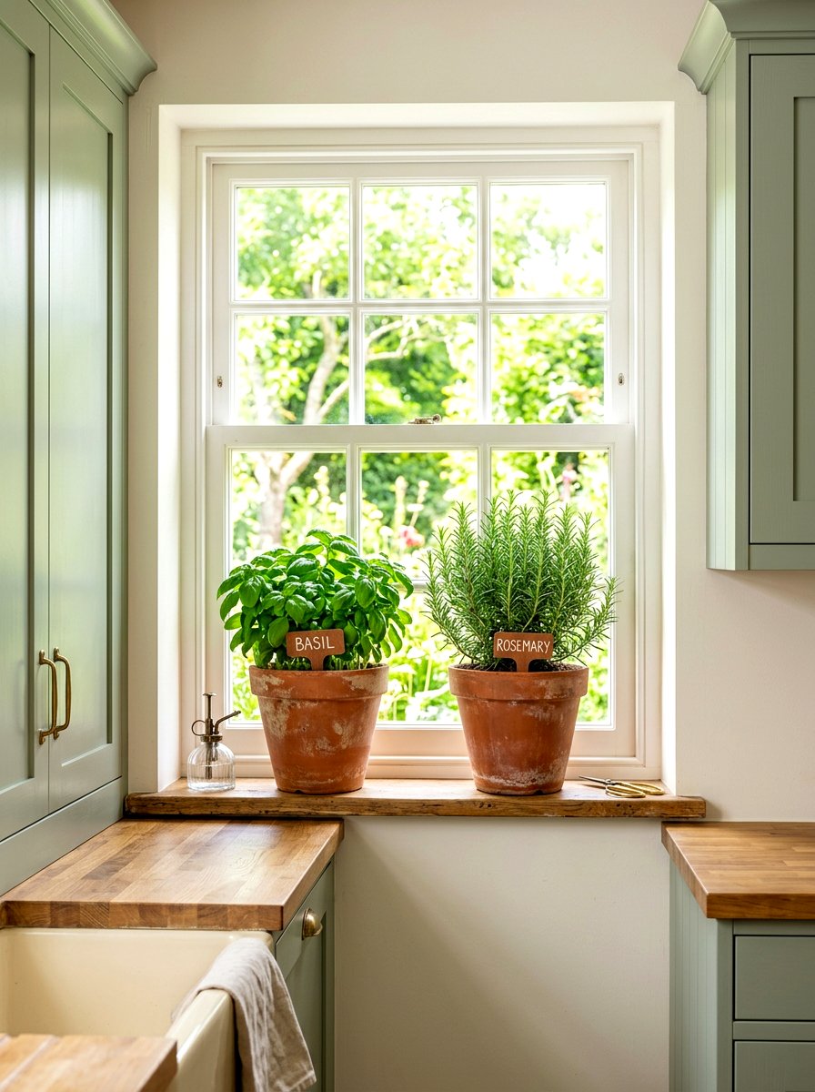 Kitchen Windowsill Herb Garden - 30 windowsill kitchen decor ideas